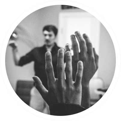 People raising their hands